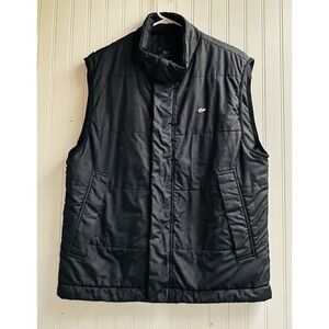 Lacoste Puffer Vest Men's US Size L Down Filled France 54/6 Black Buttons